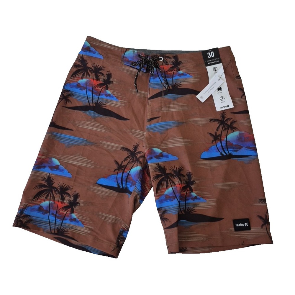 Hurley Swim Trunk Mens 32  Color Multi Phantom Weekender 20  9"‎ Boardshorts NEW